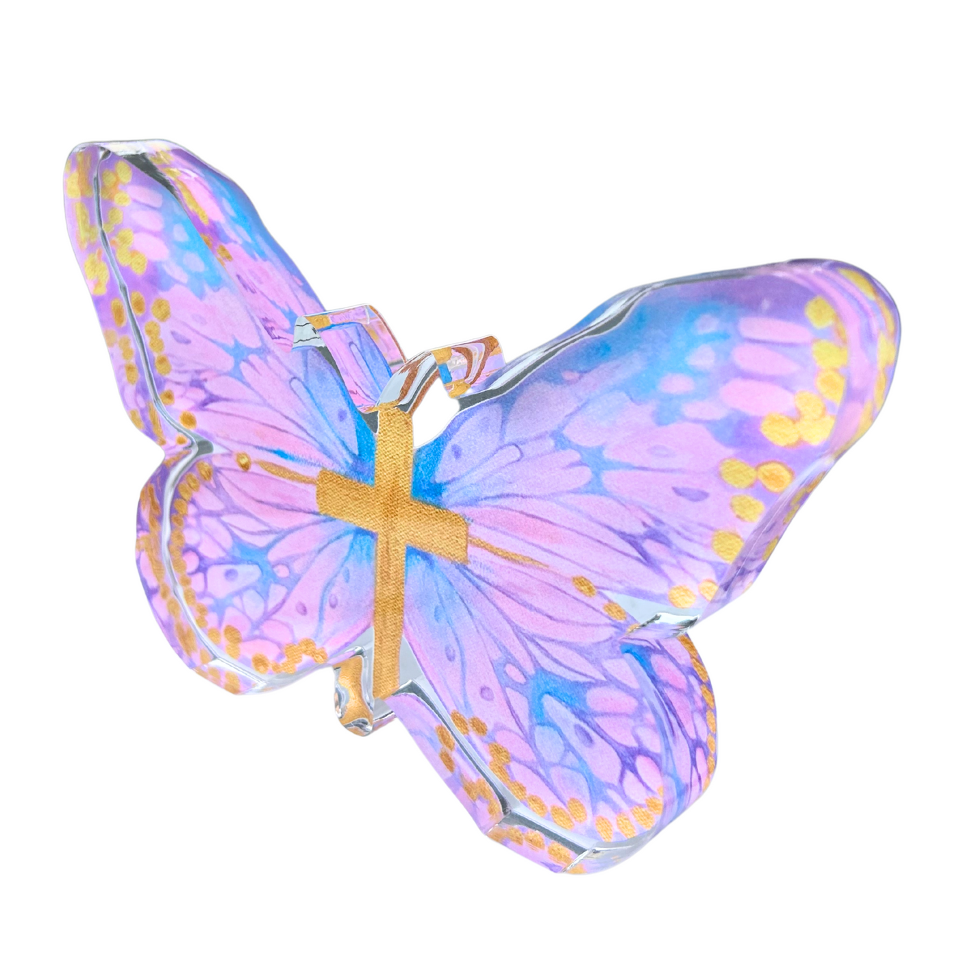 Pre Order “Pink/Blue Cross Butterfly” Acrylic Shelfie