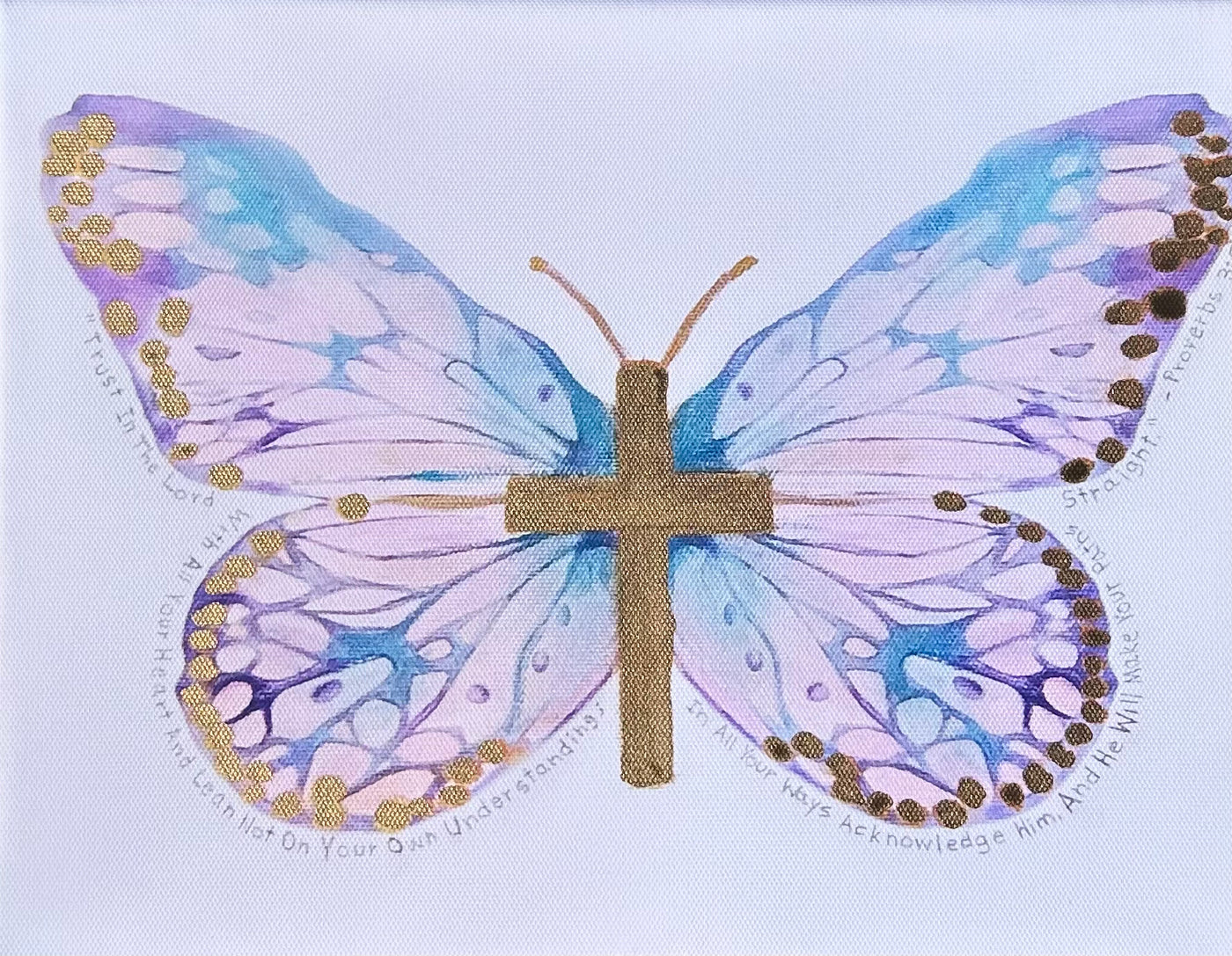 Mini "Trust in the Lord" Cross Butterfly