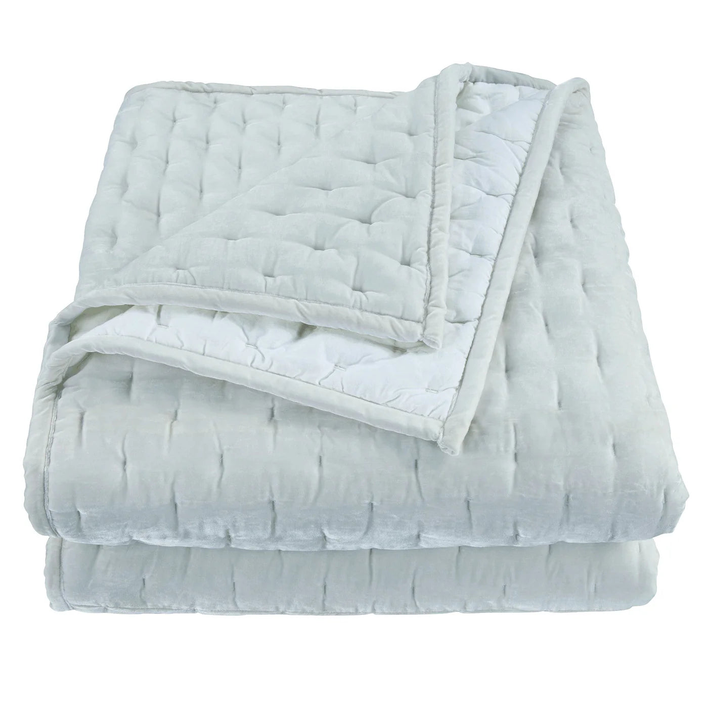 Princess Blue Faux Silk Velvet Quilt