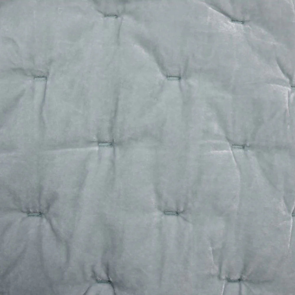 Princess Blue Faux Silk Velvet Quilt