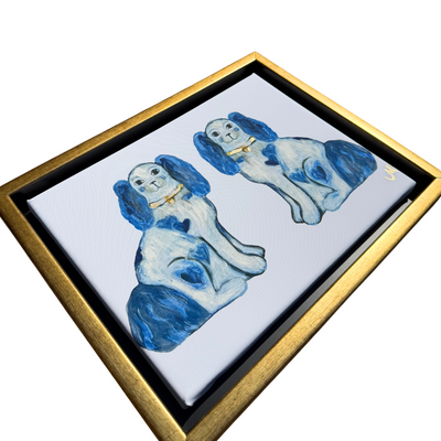 Mini “For the Love of Dogs Double in Blue”
