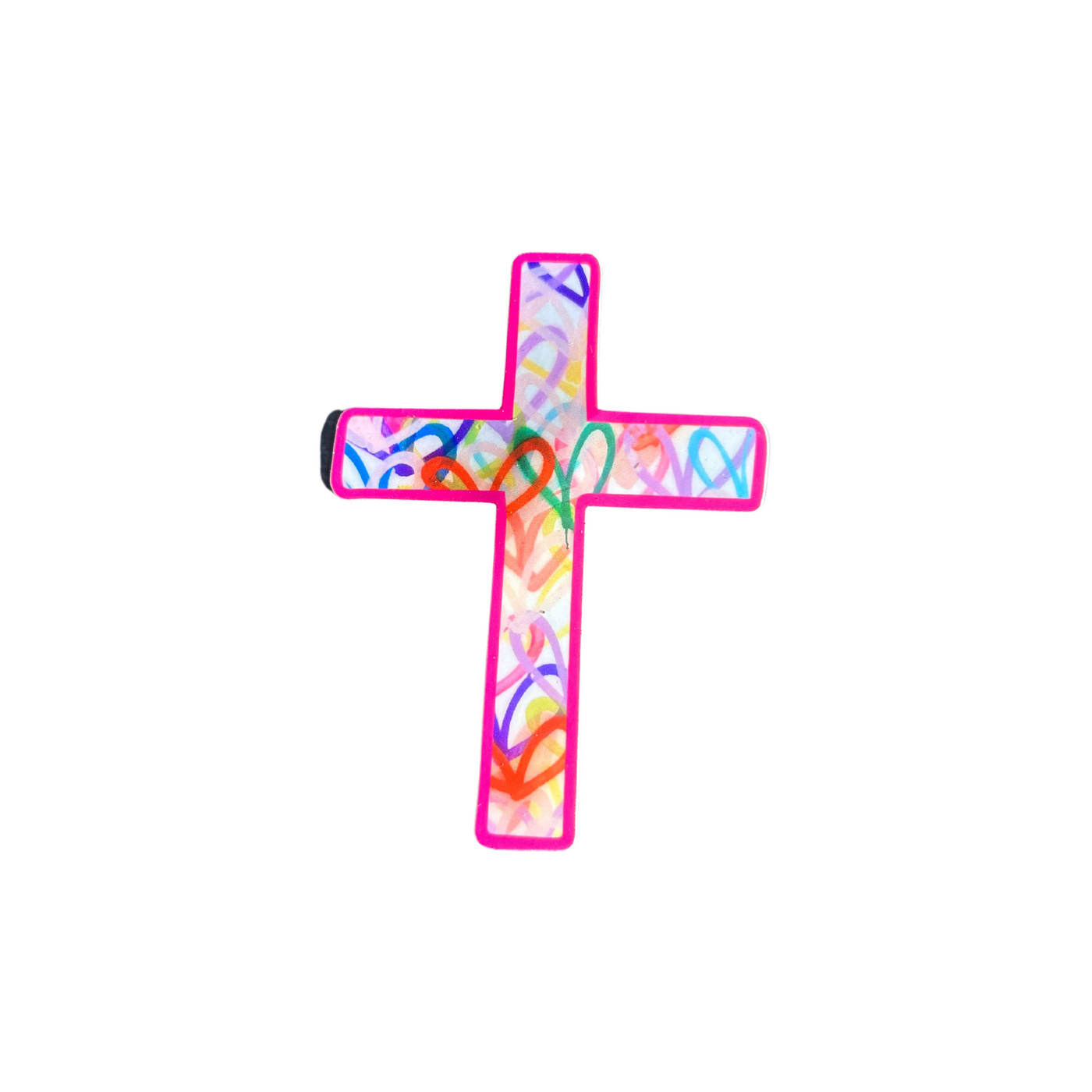 "Cross in Hearts" Sticker