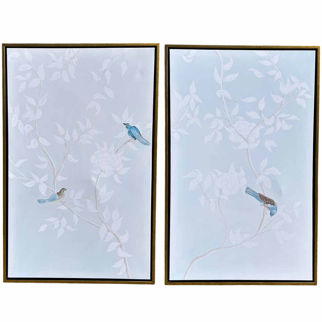 ☘️aiiKEN73*Garden☘️AG202511 Chinoiserie Garden in Light Blue
