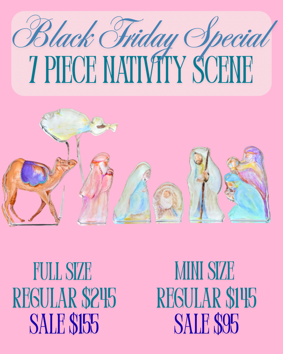 Black Friday Special “Nativity 7 Piece Set” Acrylic Shelfies