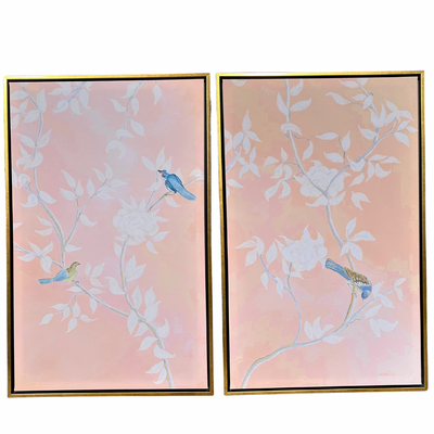 "Chinoiserie Garden in Light Orange”