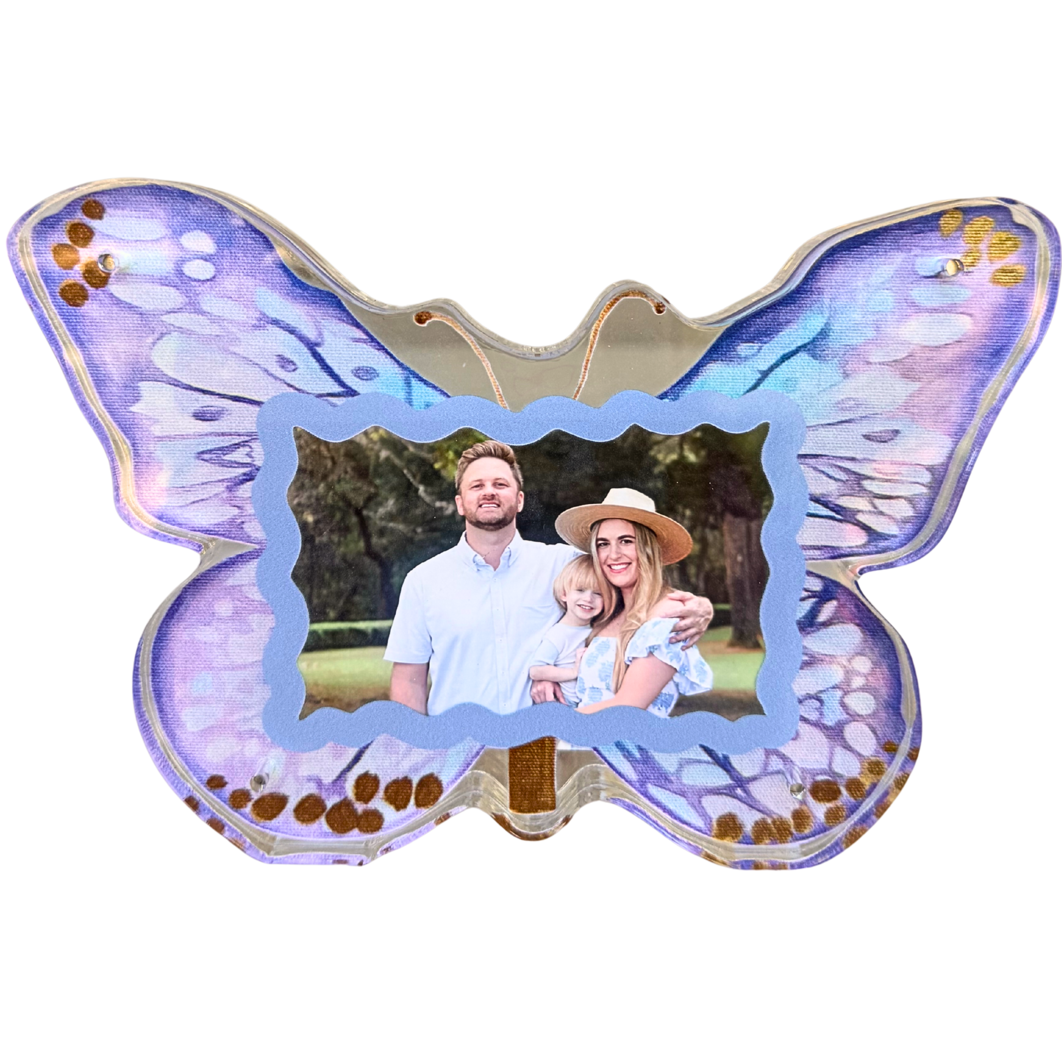 “Blue Butterfly” Acrylic Magnetic Photo Frame