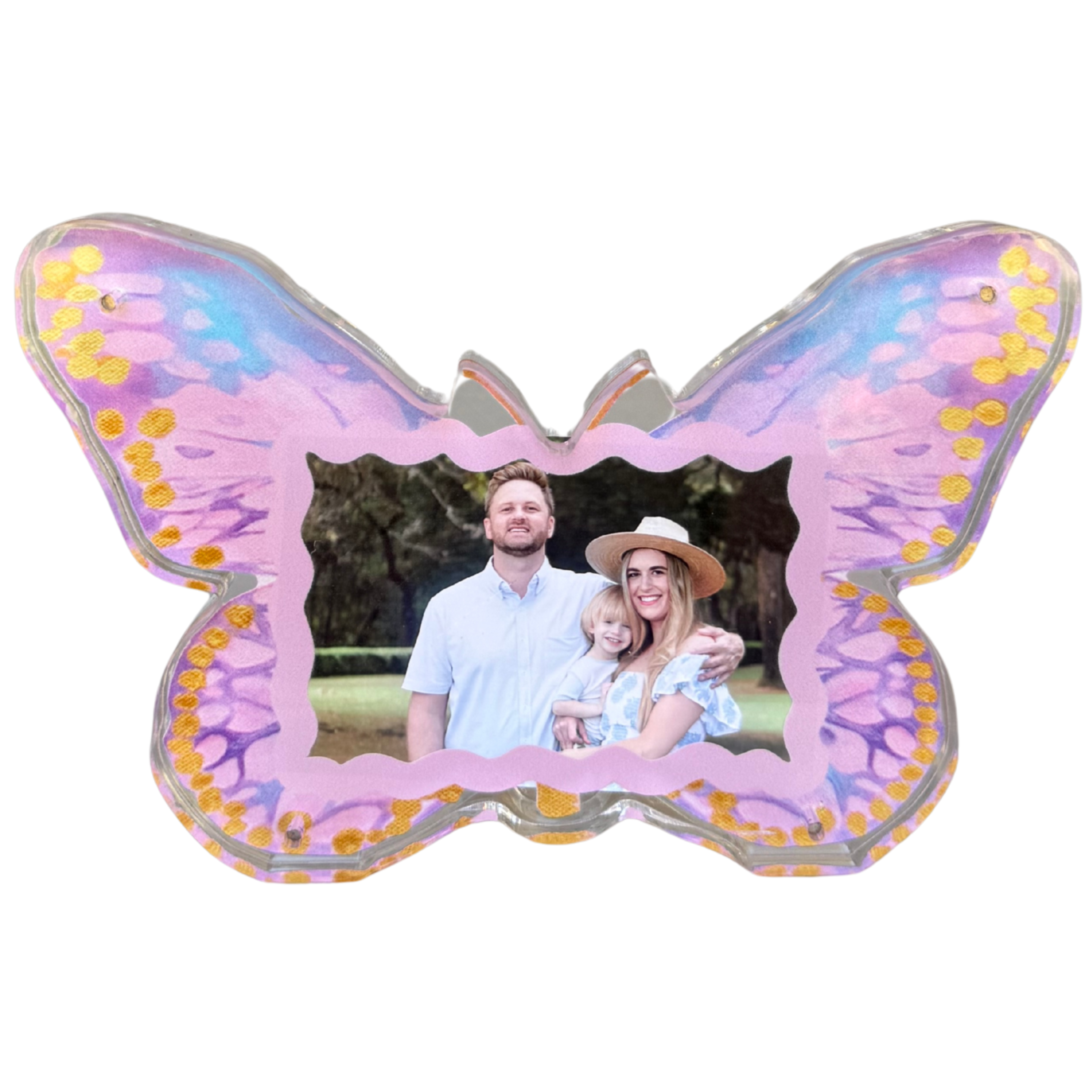 “Pink Butterfly” Acrylic Magnetic Photo Frame