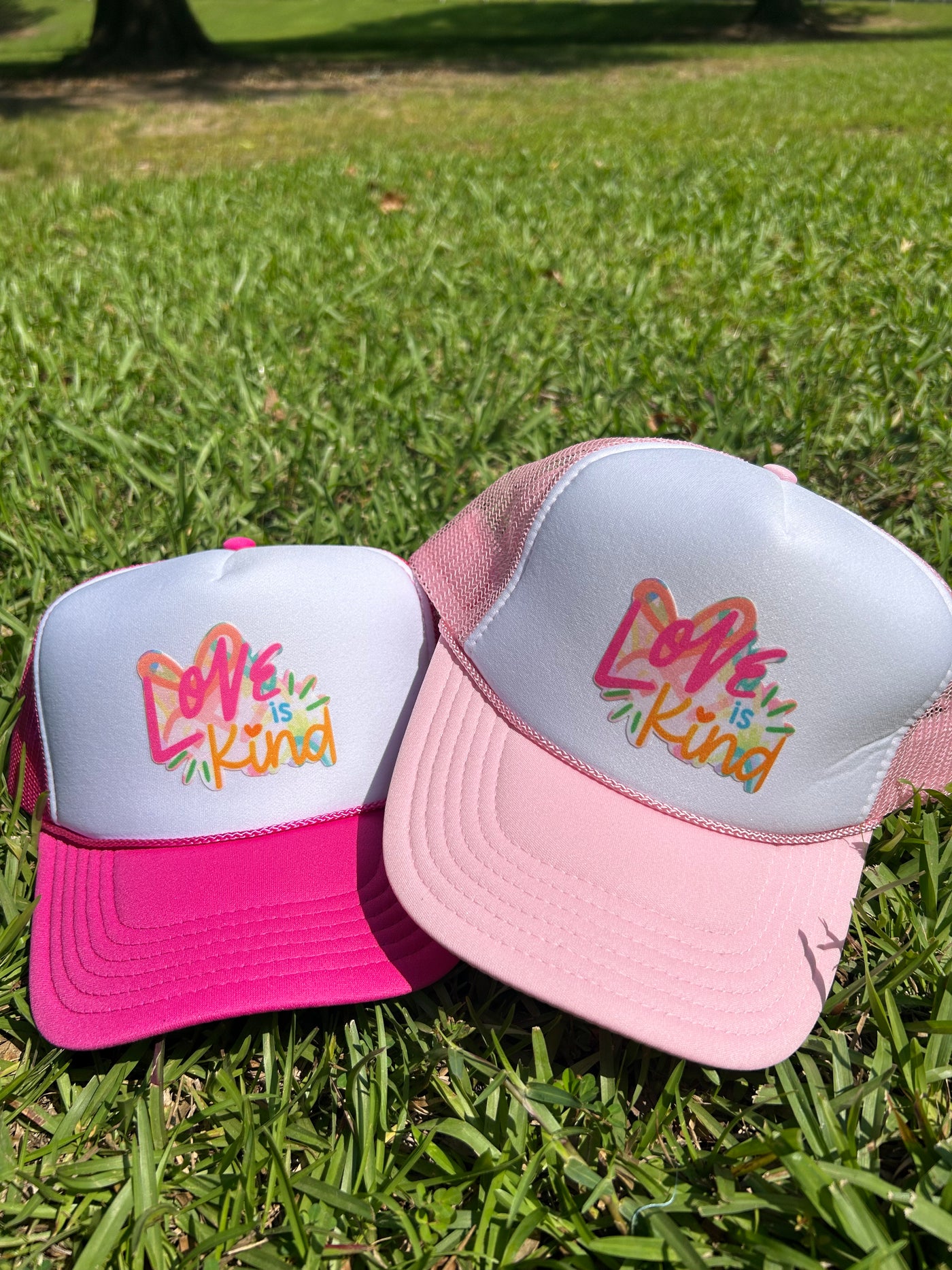 “Love is Kind Light pink/white" Trucker Hat