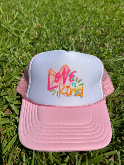 “Love is Kind Light pink/white" Trucker Hat