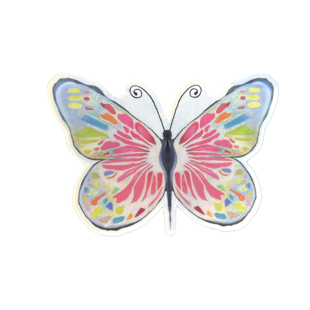 "Lover of Color Butterfly" Sticker