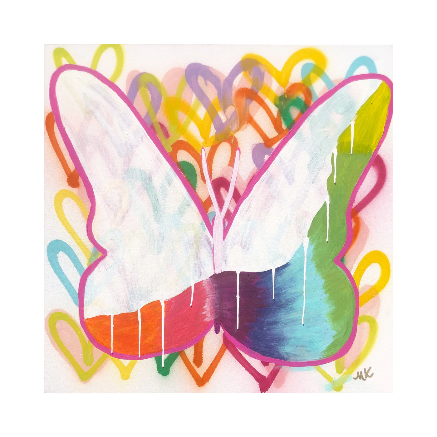 "Rainbow Heart Butterfly"