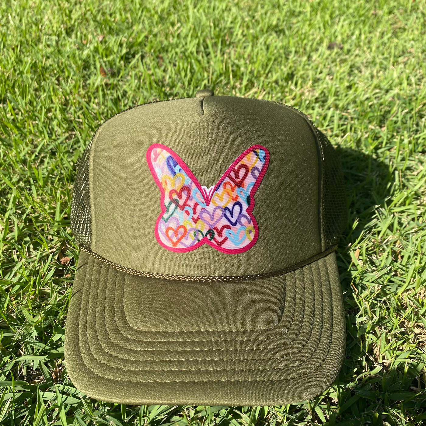 "Olive Green Butterfly" Trucker Hat