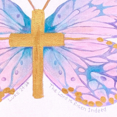 Mini "He is Risen" Cross Butterfly